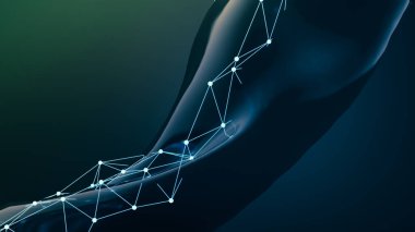 Siyah örtülü arka plan. 3d görüntüleme, 3d illüstrasyon.