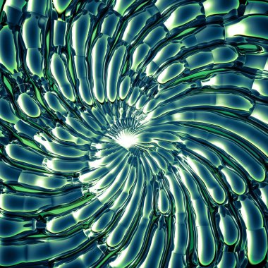 Yeşil metalik arka plan. 3d görüntüleme, 3d illüstrasyon.