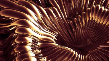 Altın metal arka plan. 3d görüntüleme, 3d illüstrasyon.