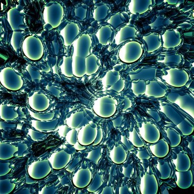 Yeşil metalik arka plan. 3d görüntüleme, 3d illüstrasyon.