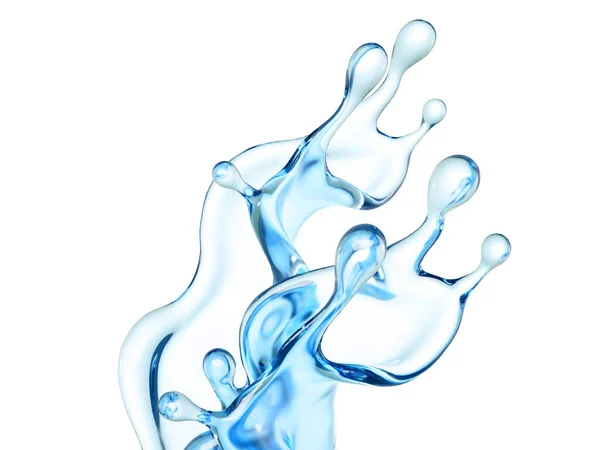 Chorrito Agua Azul Clara Representación Ilustración —  Fotos de Stock