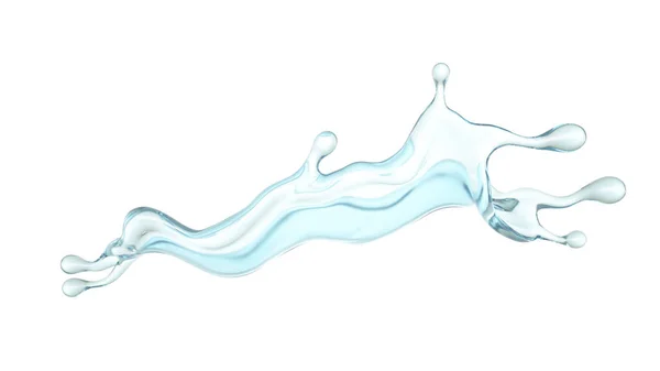 Splash Clear Blue Water Rendering Illustration — Stock Photo, Image