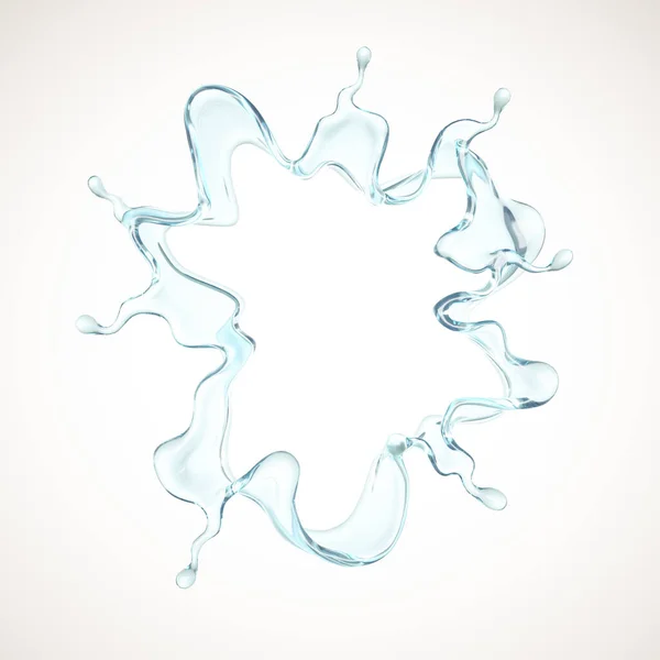 Ein Blauer Spritzer Wasser Darstellung Illustration — Stockfoto