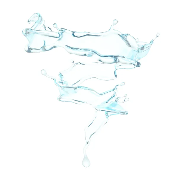 Сплеск Чистої Блакитної Води Візуалізація Ілюстрація — стокове фото