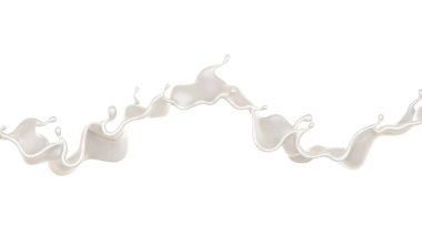 Bir tutam süt. 3d görüntüleme, 3d illüstrasyon.