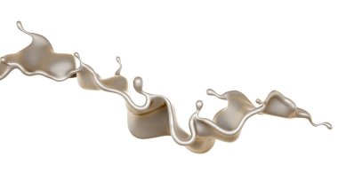 Bir tutam beyaz boya. 3d görüntüleme, 3d illüstrasyon.