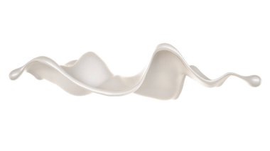 Bir tutam süt. 3d görüntüleme, 3d illüstrasyon.