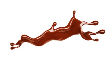 Bir tutam çikolata. 3d görüntüleme, 3d illüstrasyon.