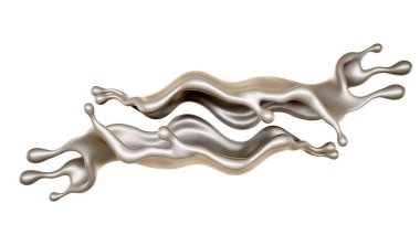 Bir tutam beyaz boya. 3d görüntüleme, 3d illüstrasyon.