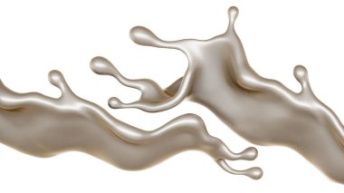 Bir tutam beyaz boya. 3d görüntüleme, 3d illüstrasyon.