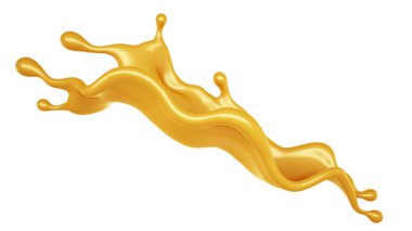 Altın sarısı karamel. 3d görüntüleme, 3d illüstrasyon.
