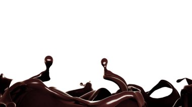 Bir tutam çikolata. 3d görüntüleme, 3d illüstrasyon.