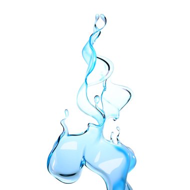 Bir damla su. 3d görüntüleme, 3d illüstrasyon.