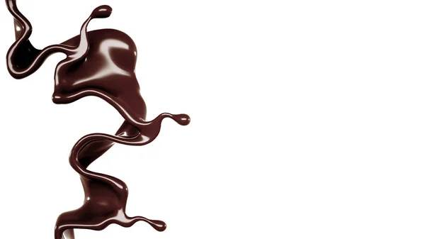 Peu Chocolat Rendu Illustration — Photo