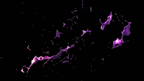 Всплеск Фиолетового Металла Рендеринг Иллюстрация — стоковое фото