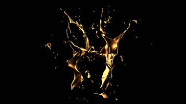 Bir tutam altın. 3d görüntüleme, 3d illüstrasyon.