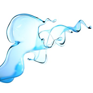 Bir damla su. 3d görüntüleme, 3d illüstrasyon.