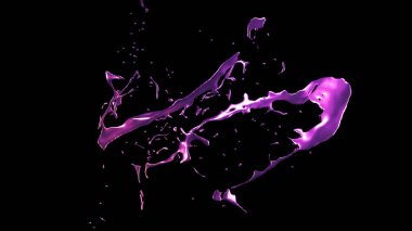 Bir tutam mor metal. 3d görüntüleme, 3d illüstrasyon.