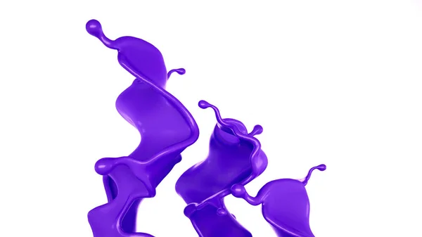 Goccio Liquido Viola Rendering Illustrazione — Foto Stock