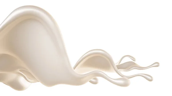 Splash Milk Rendering Illustration — Stock Photo, Image