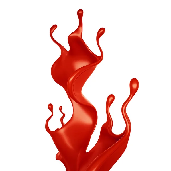 Всплеск Красной Краски Рендеринг Иллюстрация — стоковое фото