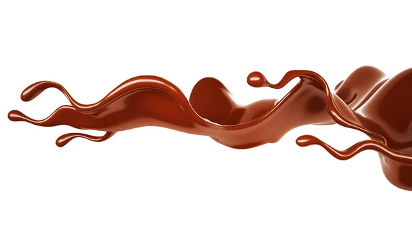 Salpicadura Chocolate Representación Ilustración — Foto de Stock