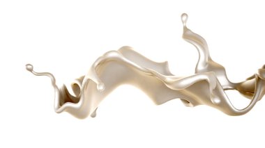 Bir tutam beyaz boya. 3d görüntüleme, 3d illüstrasyon.