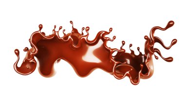 Bir tutam çikolata. 3d görüntüleme, 3d illüstrasyon.