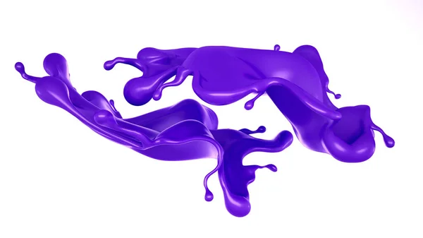 Pouco Líquido Roxo Renderização Ilustração — Fotografia de Stock