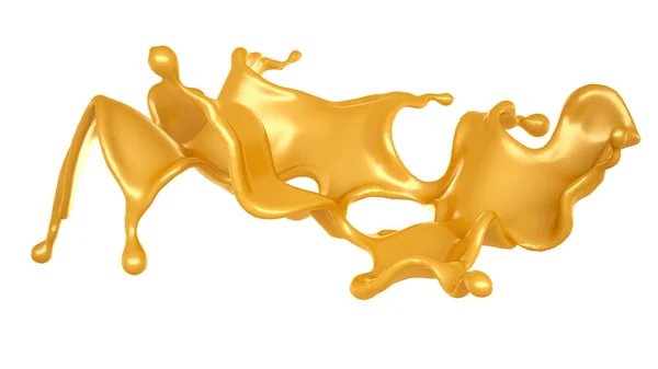 Arany Sárga Karamell Renderelés Illusztráció — Stock Fotó