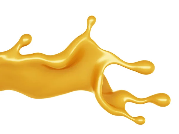 Zlatá Žlutá Šmouha Karamelu Vykreslování Ilustrace — Stock fotografie