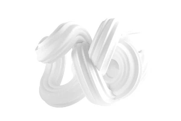 Forma Astratta Sfondo Bianco Rendering Illustrazione — Foto Stock