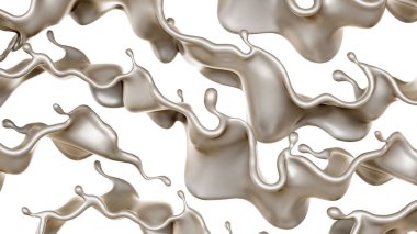 Bir tutam beyaz boya. 3d görüntüleme, 3d illüstrasyon.