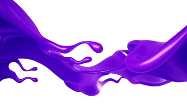 Bir tutam mor boya. 3d görüntüleme, 3d illüstrasyon.