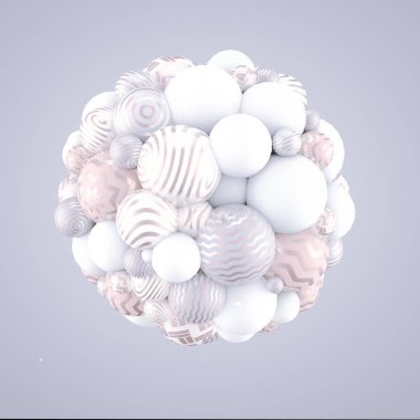 Neşeli, pozitif, taşaklı, parlak bir arka plan. 3d görüntüleme 3d