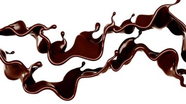 Bir tutam çikolata. 3d görüntüleme, 3d illüstrasyon.