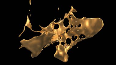 Bir tutam altın. 3d görüntüleme, 3d illüstrasyon.