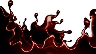 Bir tutam çikolata. 3d görüntüleme, 3d illüstrasyon.