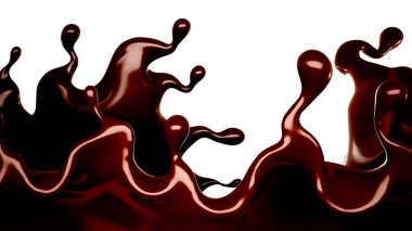 Bir tutam çikolata. 3d görüntüleme, 3d illüstrasyon.