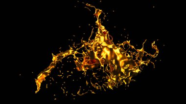 Bir tutam altın. 3d görüntüleme, 3d illüstrasyon.