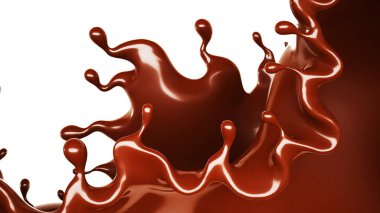 Bir tutam çikolata. 3d görüntüleme, 3d illüstrasyon.