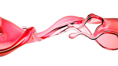 Bir tutam kırmızı şarap. 3d görüntüleme, 3d illüstrasyon.