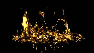 Bir tutam altın. 3d görüntüleme, 3d illüstrasyon.