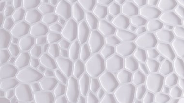 Beyaz dokular, rahatlama ve daireler. 3d görüntüleme, 3d illüstrasyon.