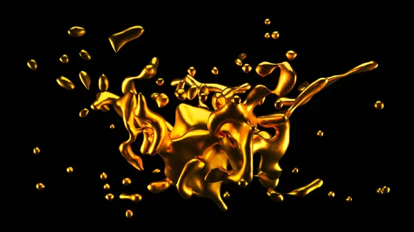 Una Spruzzata Oro Rendering Illustrazione — Foto Stock