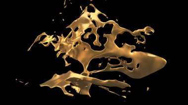 Bir tutam altın. 3d görüntüleme, 3d illüstrasyon.