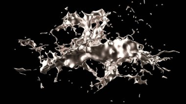 Bir tutam altın. 3d görüntüleme, 3d illüstrasyon.