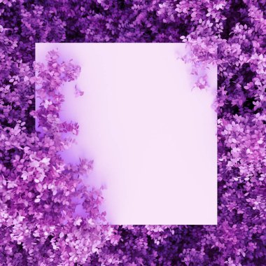 Beautiful purple background with leaves, season of the year. 3d rendering, 3d illustration. clipart
