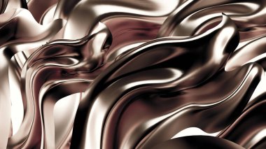 Saten kumaşlı, gümüş renkli bir arka plan. 3d görüntüleme, 3d illüstrasyon.