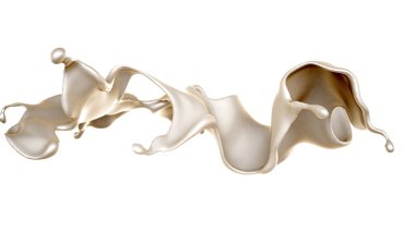 Bir tutam süt. 3d görüntüleme, 3d illüstrasyon.